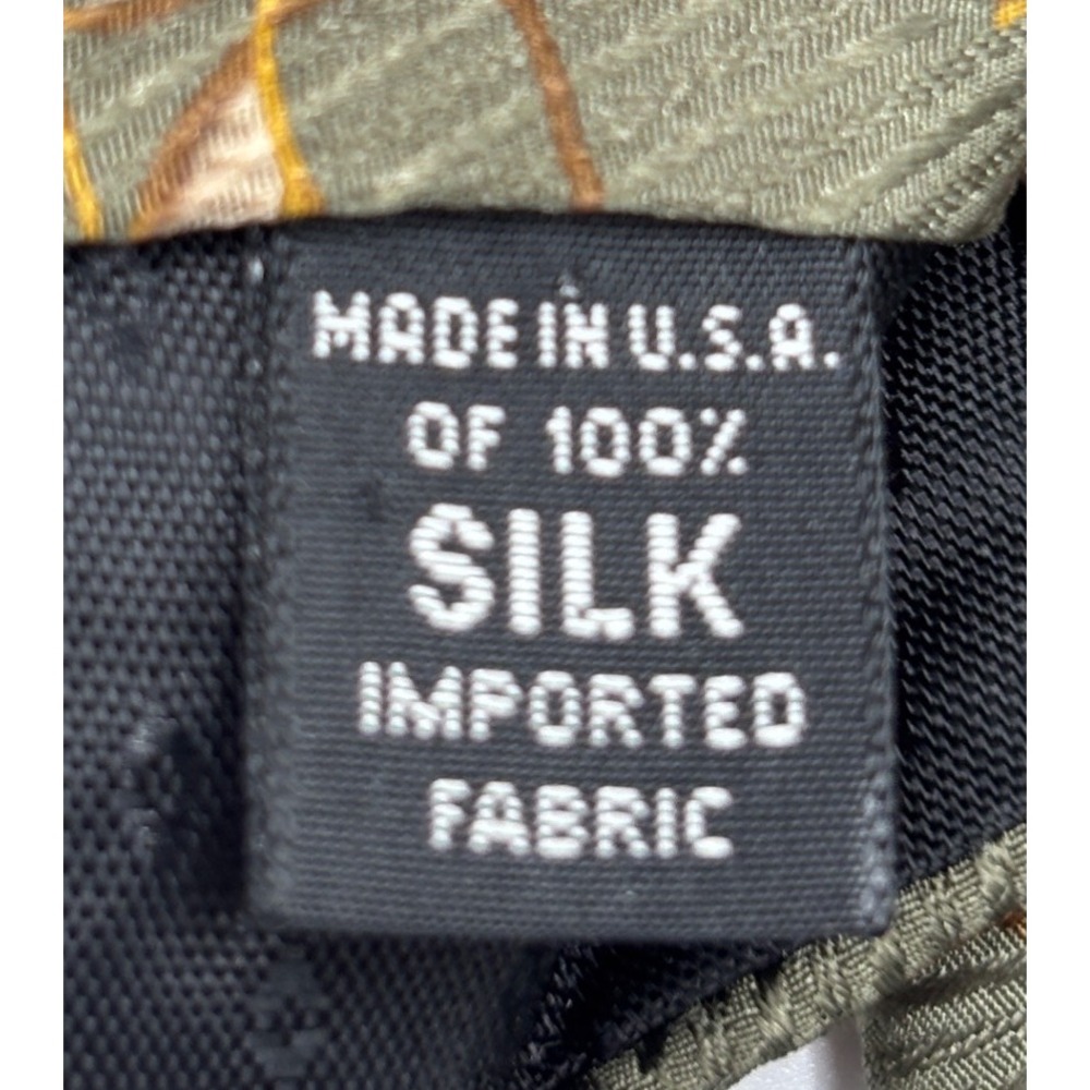 Bill Blass Black Label Men's 100% Silk Tie Sage Green Navy Geometric Abstract - Picture 4 of 5